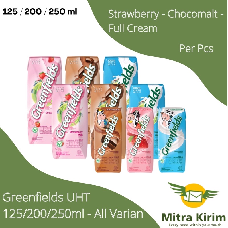 

Greenfields UHT All Varian Per Pcs - Kemasan 105/200/250 Ml