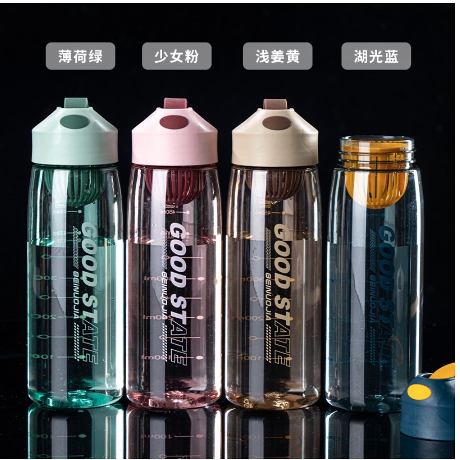 Botol Sport BPA FREE Ukuran 550 ml / Botol Minum Dengan Saringan Infused Water + FREE TALI