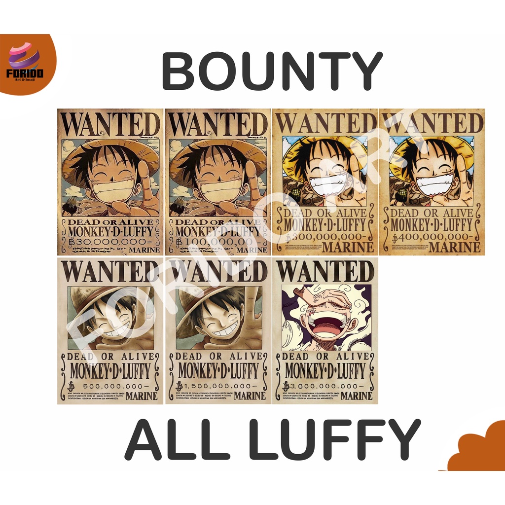 Poster One Piece Luffy All Bounty