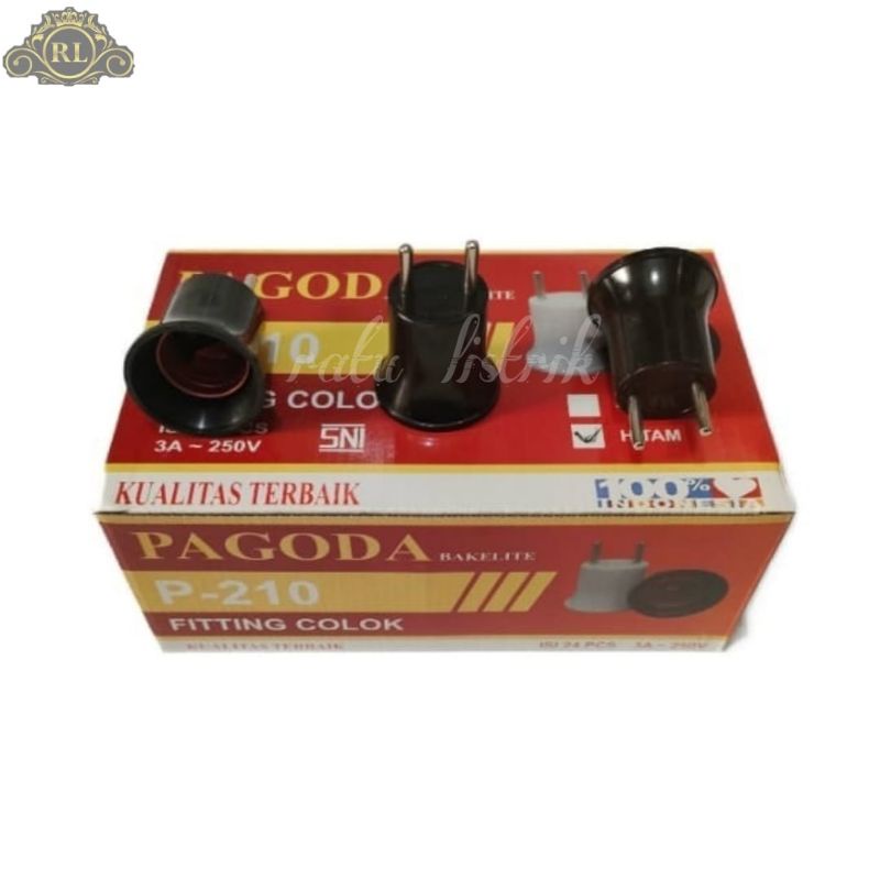 FITTING COLOK PAGODA HITAM P-210