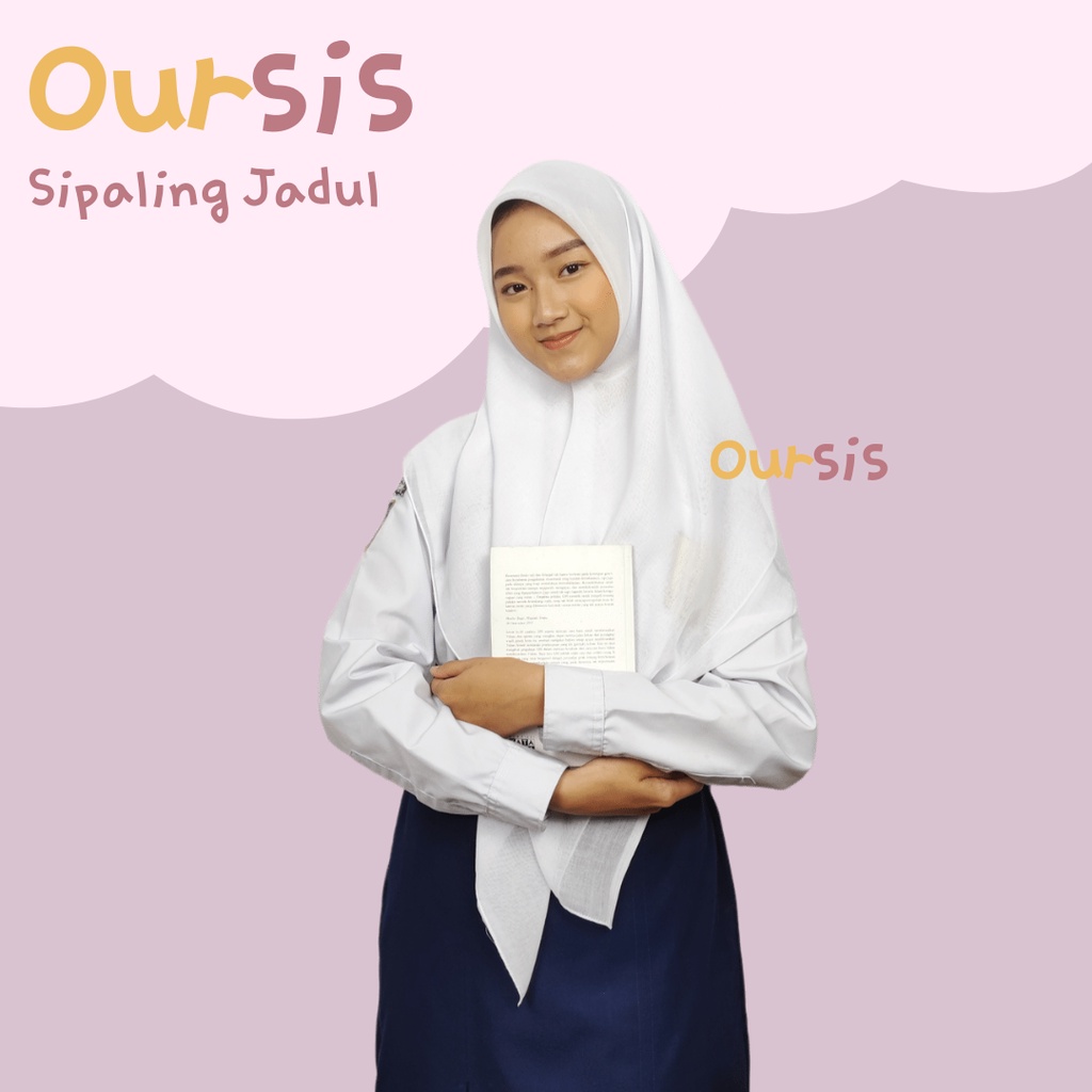 ᴏᴜʀꜱɪꜱ Kerudung Sekolah Segi Empat Paris | SiPALING JADUL