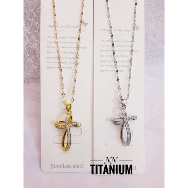 Kalung Salib Titanium 2810f