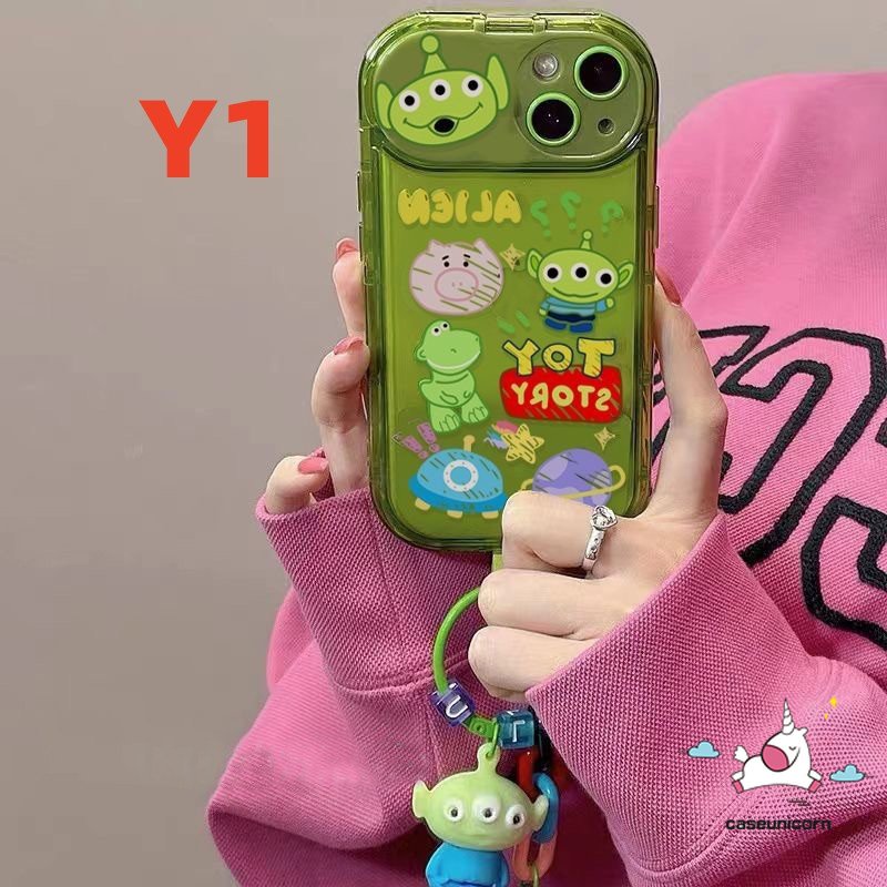 Case Cermin Makeup Desain Kartun Disney Beruang Alien Strawberry 3D Untuk IPhone 11 XR 13 12 14 Pro MAX 7 8 14 Plus X XS MAX SE 2020