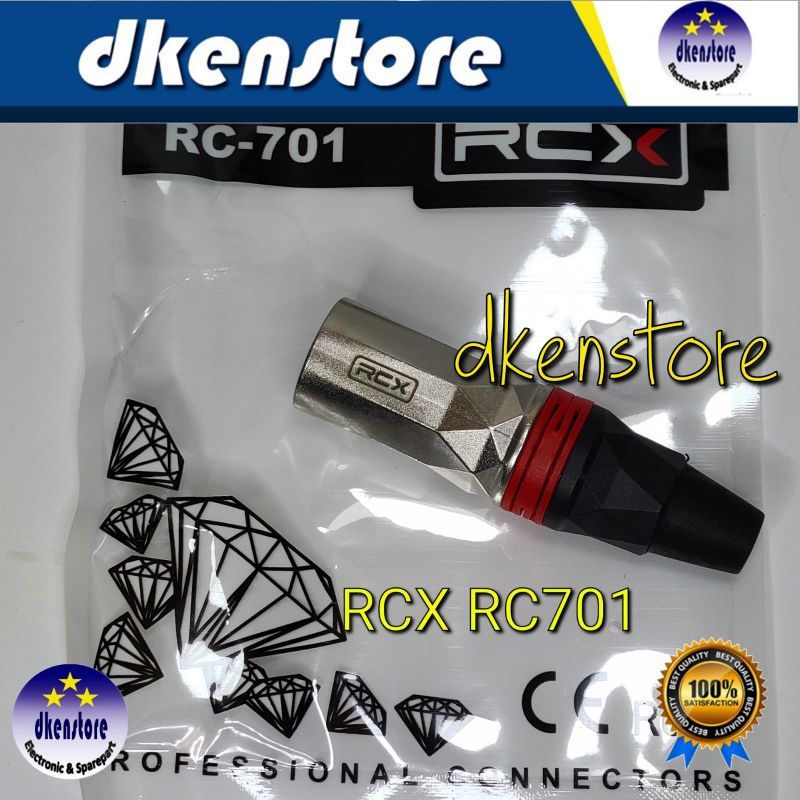 Jek Canon XLR RCX Diamond RC701 Male Jek konektor mic Cowok