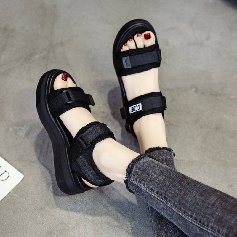 [FREE BOX] SA017 SANDAL FASHION WANITA WEDGES WANITA SLIP ON WANITA