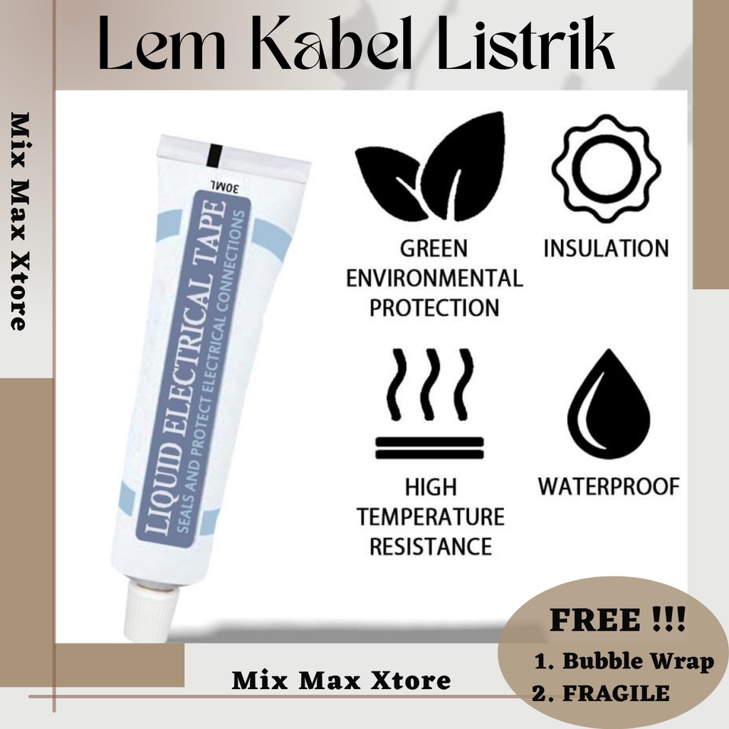 Lem Kabel Listrik Silicone Insulating High Temperature Sealing Glue 30ml - Black / Lem Kabel Listrik High Temperature