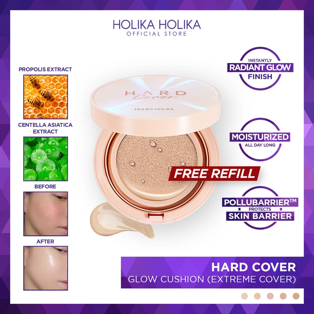 Holika Holika Hard Cover Glow Cushion EX | Dewy Finish