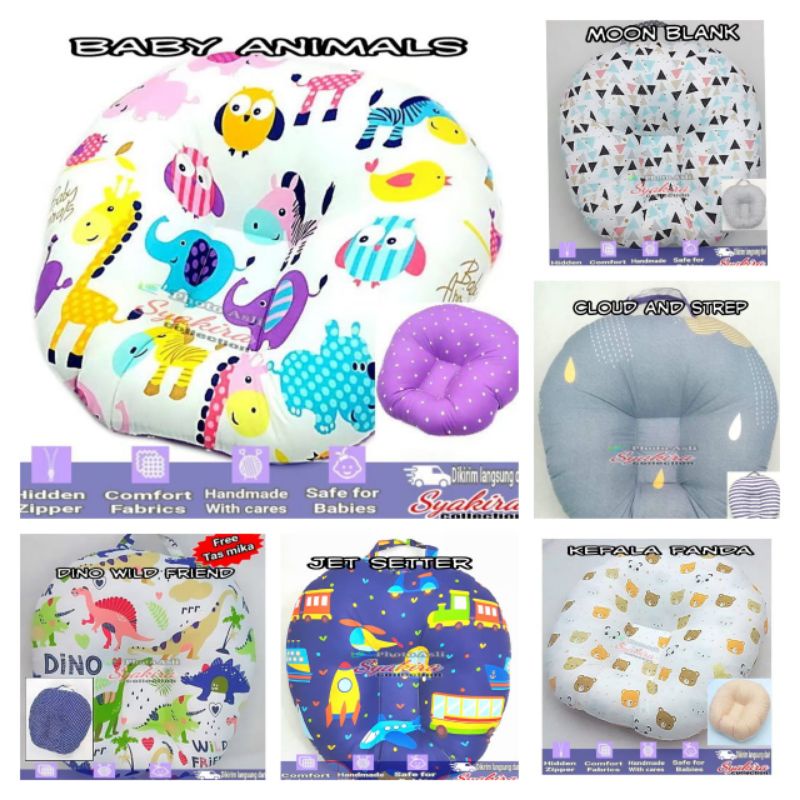 Bantal sofa bayi baby launge anti gumoh motif Terbaru plus Tas Mika