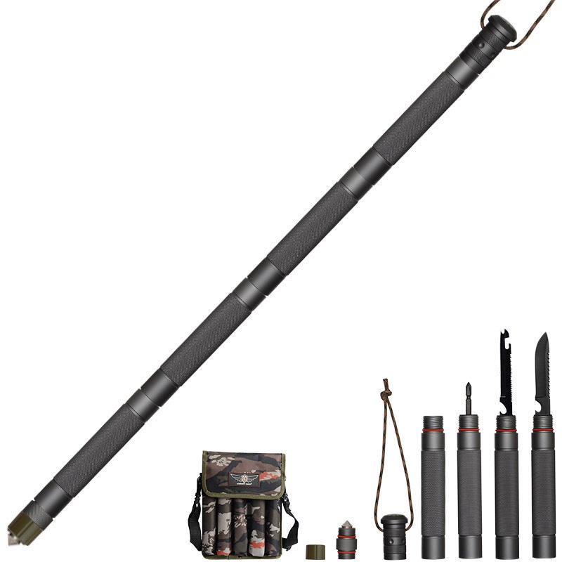 AKN88 - Portable Multi-function Hiking Camping Outdoor Walking-Trekking Stick