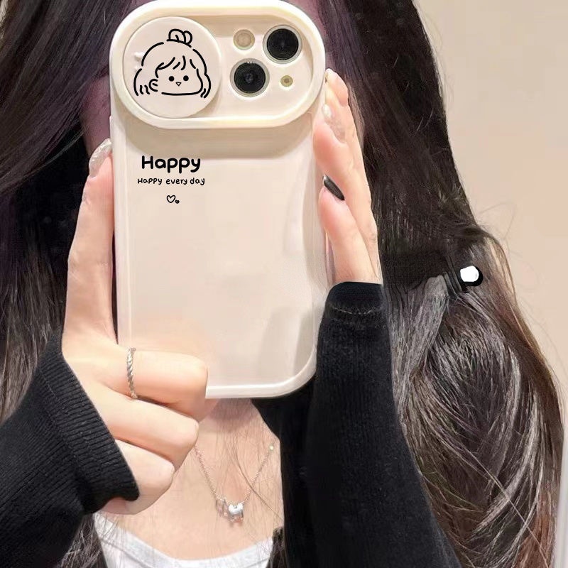 Case Pelindung Lensa Wajah Pria Dan Wanita Untuk IPhone 12 13 14 11 Pro Max X Xs Max Xr Nnby