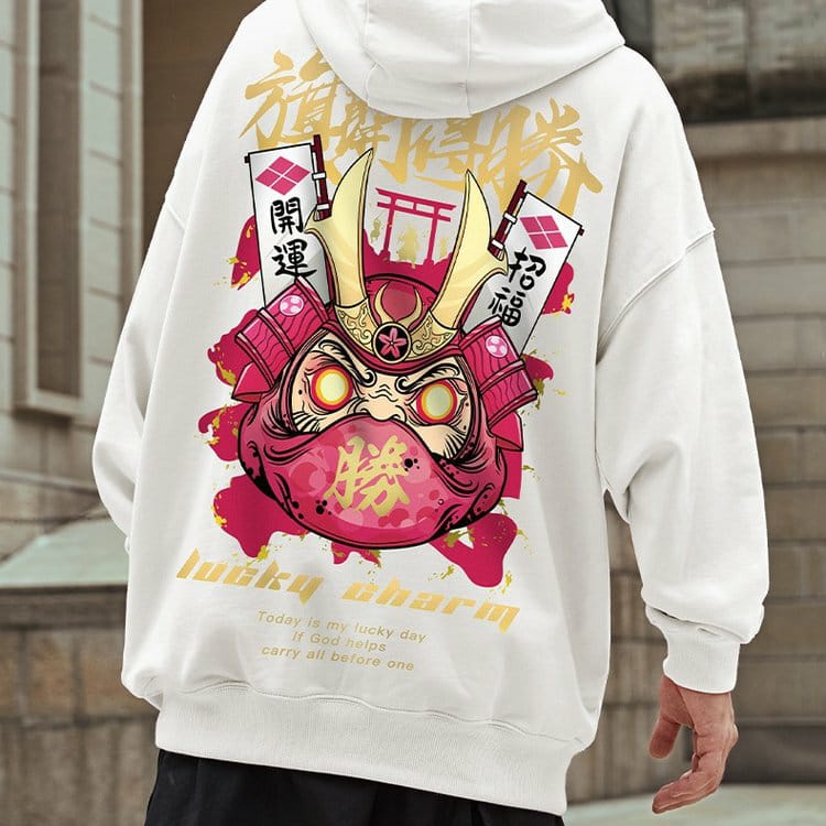 Sweater Hoodie LUCKY CHARM Jumper Pria Wanita Bahan Fleece Tebal Ukuran S M L XL XXL XXXL