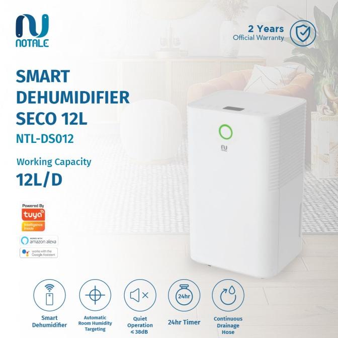 Notale Seco Smart Dehumidifier Serap Kelembapan With Wifi 12L/hari