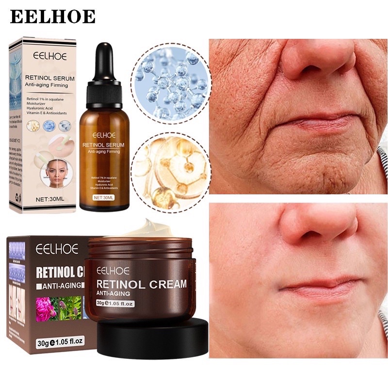 EELHOE Set Retinol Cream Wajah 30g + Serum Wajah 30ml