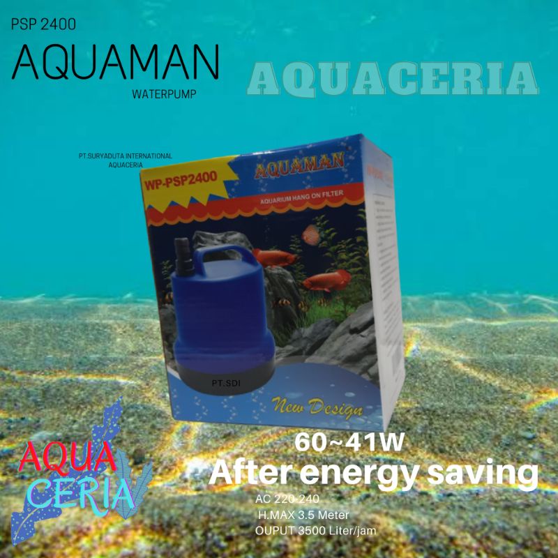 pompa celup air aquarium kolam ikan aquaman psp 2400