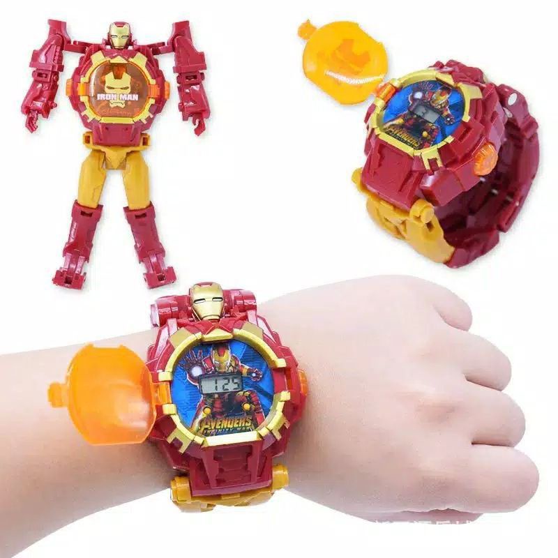 Jam Tangan Robot / Jam Tangan Anak Laki Laki / Jam Anak Lampu