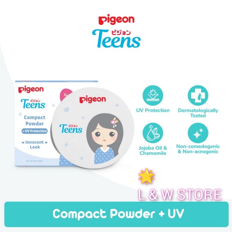 PIGEON Teens Refill Compact Powder + UV Protection 14Gr