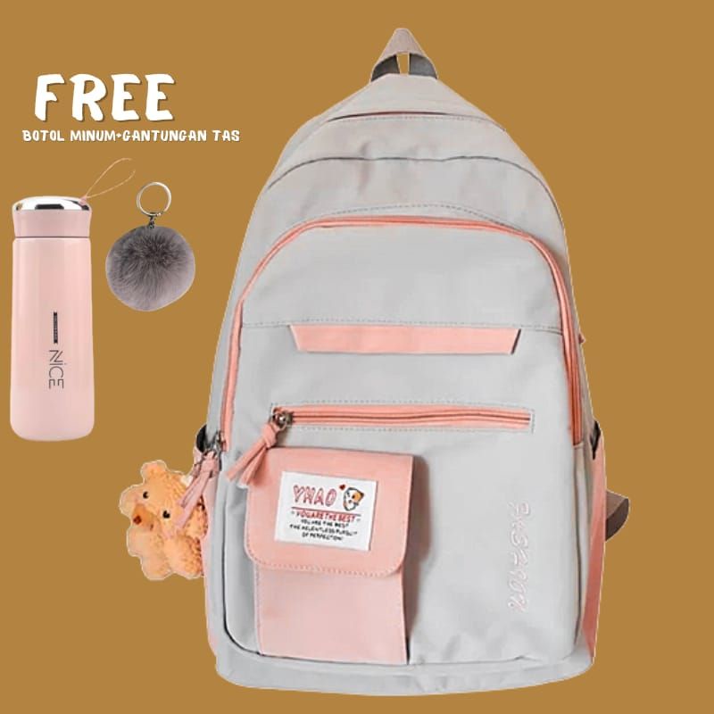 Ransel Wanita Fashion Harajuku Backpack Korea Multifungsi Gaya Remaja Kasual Tas Sekolah Anak Perempuan