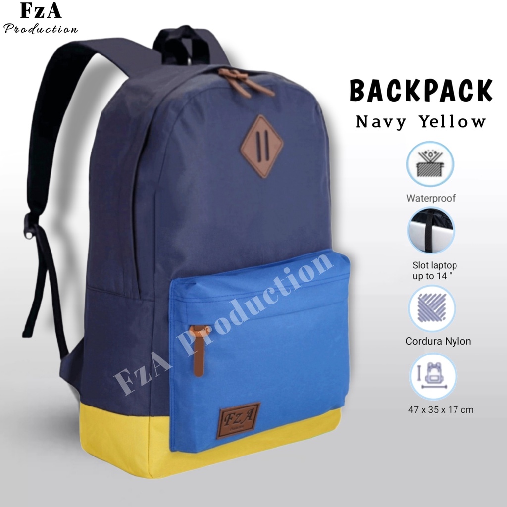 FzA Official - Tas Ransel Punggung Distro Casual Pria Wanita / Tas Ransel Laptop Backpack Original - NYFZ