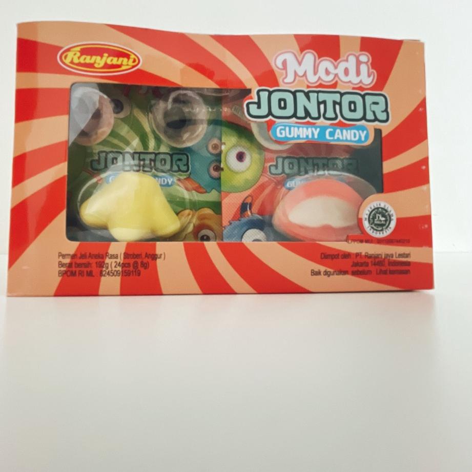 

Terlaris!! Ranjani Modi Jontor Gummy Candy Jelly 24 pcs Jelly halal Permen Jeli Aneka Rasa~