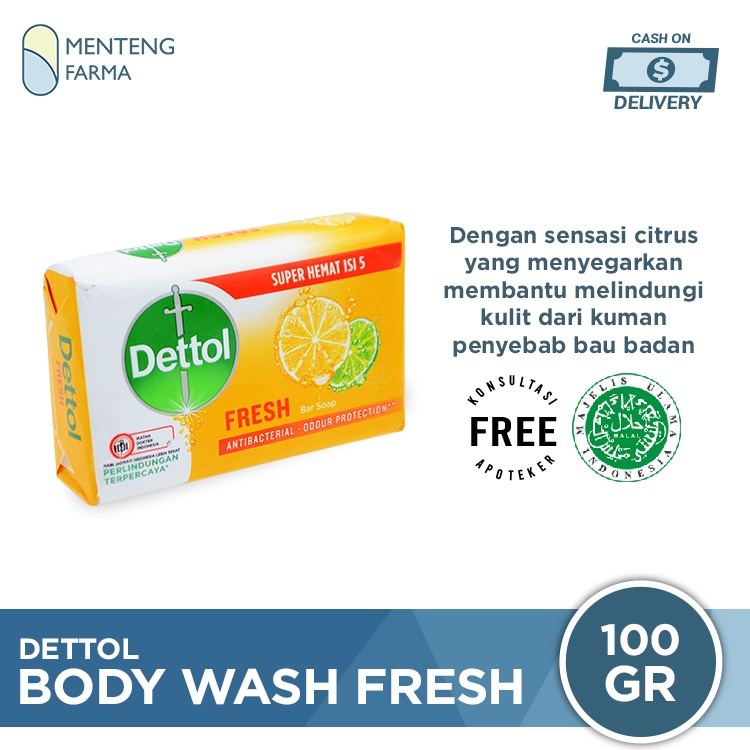 Sabun Mandi Batang Dettol Profresh Fresh - 100 gram