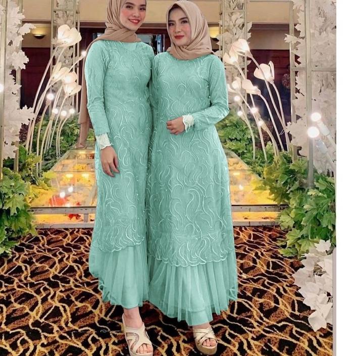 FREE ONGKIRANDINE/ GAMIS PESTA/ SERAGAM PERNIKAHAN/ SERAGAM KELUARGA/ DRESS KONDANGAN/ SERAGAM BRIDE