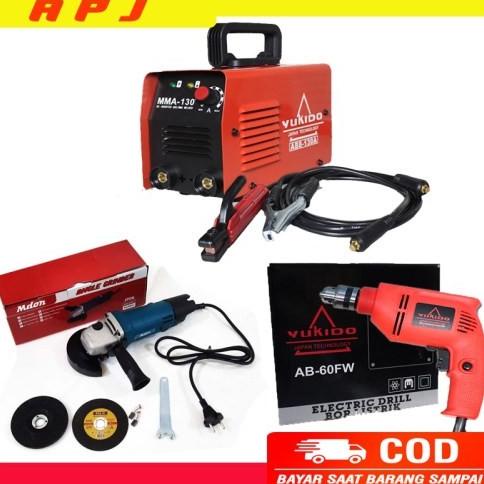 Paket emat Mesin Las 450 wattYUKIDO B MDON Bor YUKIDO PAKET TUKANG LAS