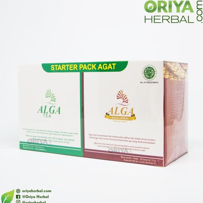 [Promo] Agat Starter Pack Alga Tea & Gold Nutrisi Obat Diabetes Kanker Kista - Obat Obatan - Medis -