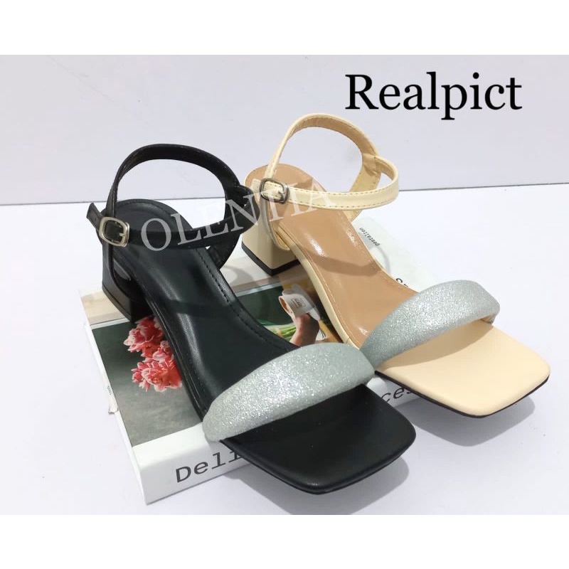 Sandal Wanita Heels tahu 5cm blink blink DV 12