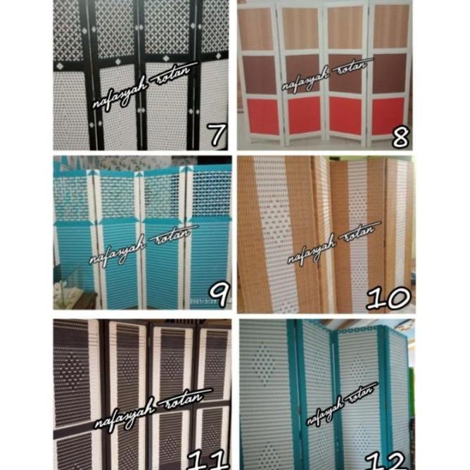 Partisi Sketsel Rotan Sintetis / Pembatas Ruangan / Penyekat Ruangan 5