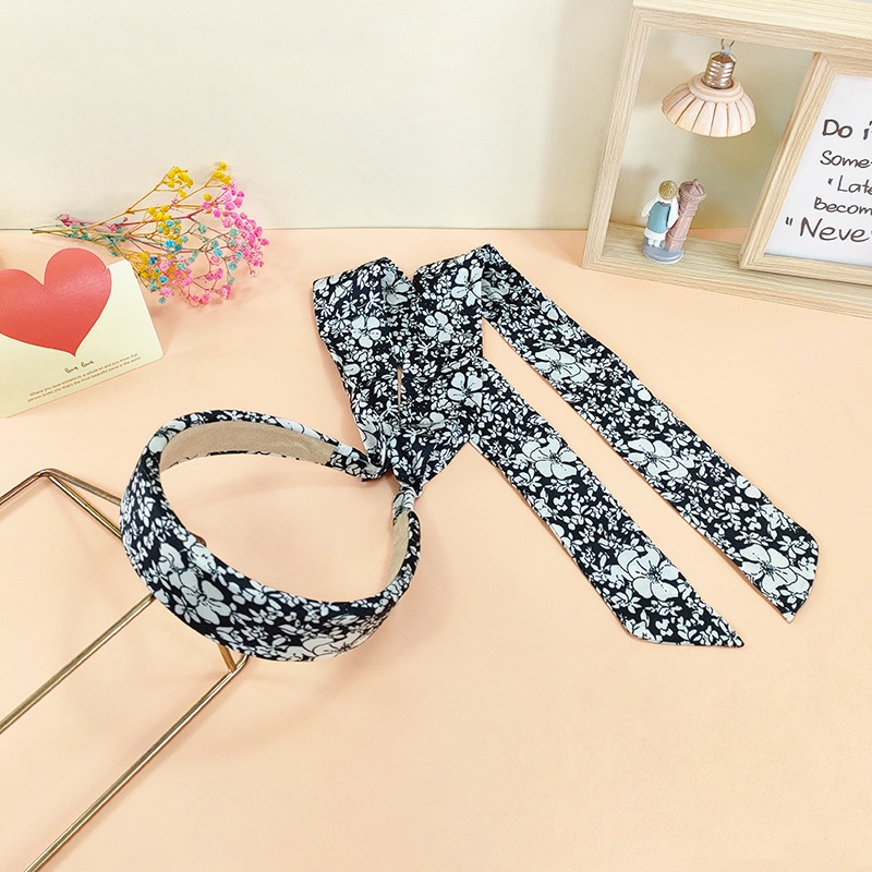 Bando Bandana Korea Wanita Dewasa Polos Tali Pita Polkadot Batik Adhi