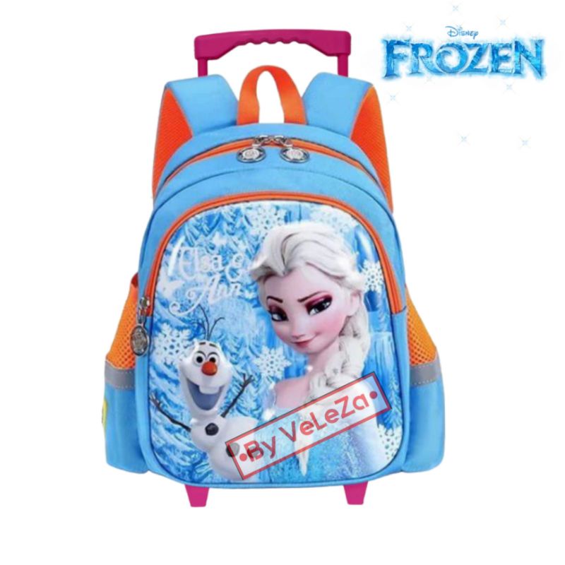 Tas ransel troli anak karakter Frozen - tas sekolah PAUD TK - tas anak