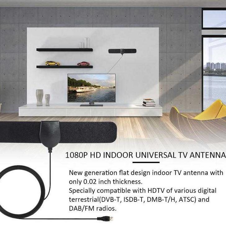 ㊔ [ORIGINAL 100%] Antena TV + Amplifier Booster Outdoor / Indoor Digital DVB-T2 High Gain 25dB 4K 2K