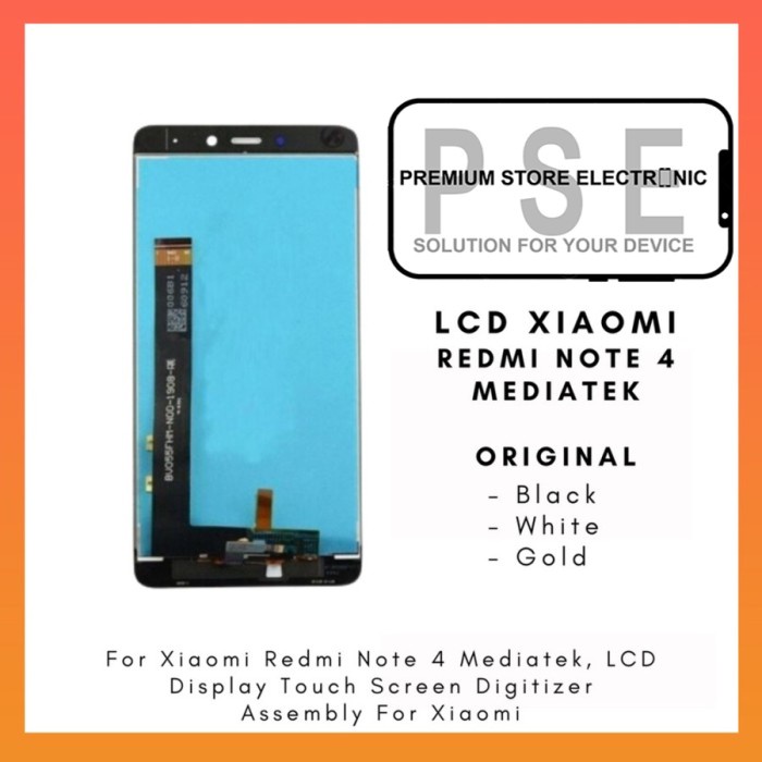 LCD Xiaomi Redmi Note 4 Mediatek ORIGINAL Touchscreen Garansi 1 Bulan