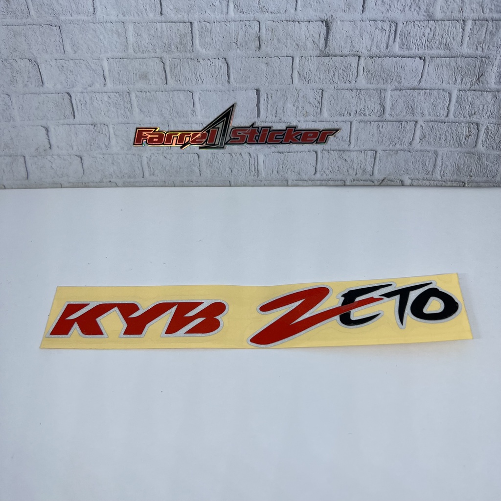 Stiker shock depan KYB sticker KAYABA ZETO upside down