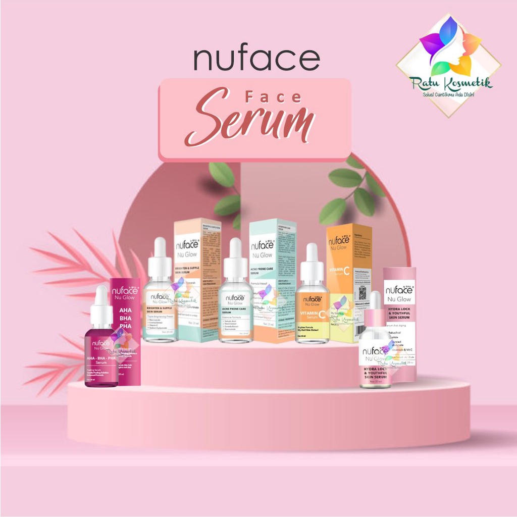 ❤ RATU ❤ Nuface Nu Glow Liquid Serum 20ml | Brighten &amp; Supple Skin Serum | Acne Prone Care Serum | Hydra Lock &amp; Youthful Serum Wajah Nu face (✔️BPOM)