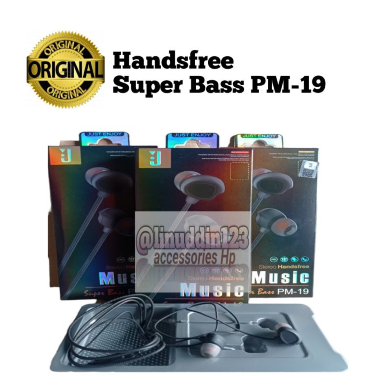 HEADSET / HANDSFREE JBL PM 19 SUPER BASS ORIGINAL