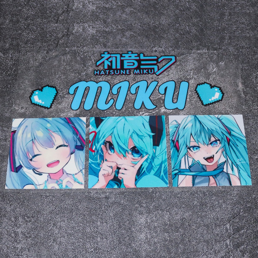 Hatsune Miku Dua Dimensi Stiker Kartun Kaca Depan Stiker Pintu Mobil Stiker Miku Untuk Honda