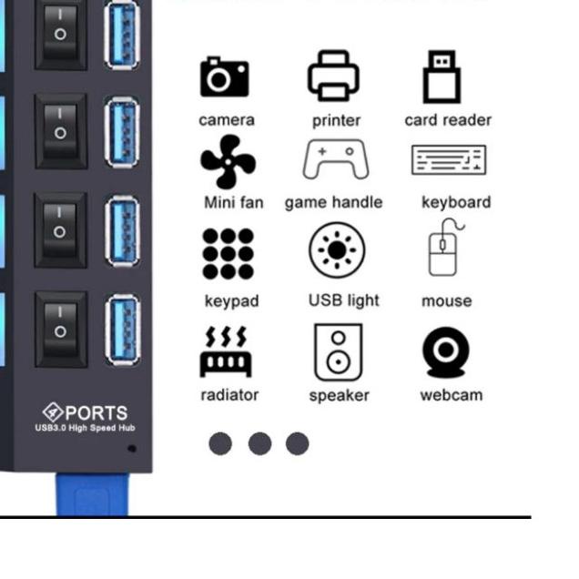 Usb hub 4port on off / usb hub saklar 4 port original / kabel usb cabang 4 buat flashdisk ( 4 in 1 )