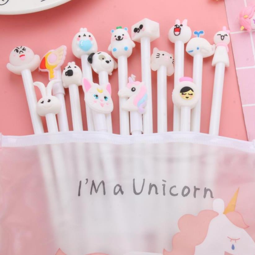 

whj-73 1 LUSIN PULPEN GEL MOTIF FREE TEMPAT PENSIL TRANSPARAN UNICORN FS PP28 .,.,.,..,