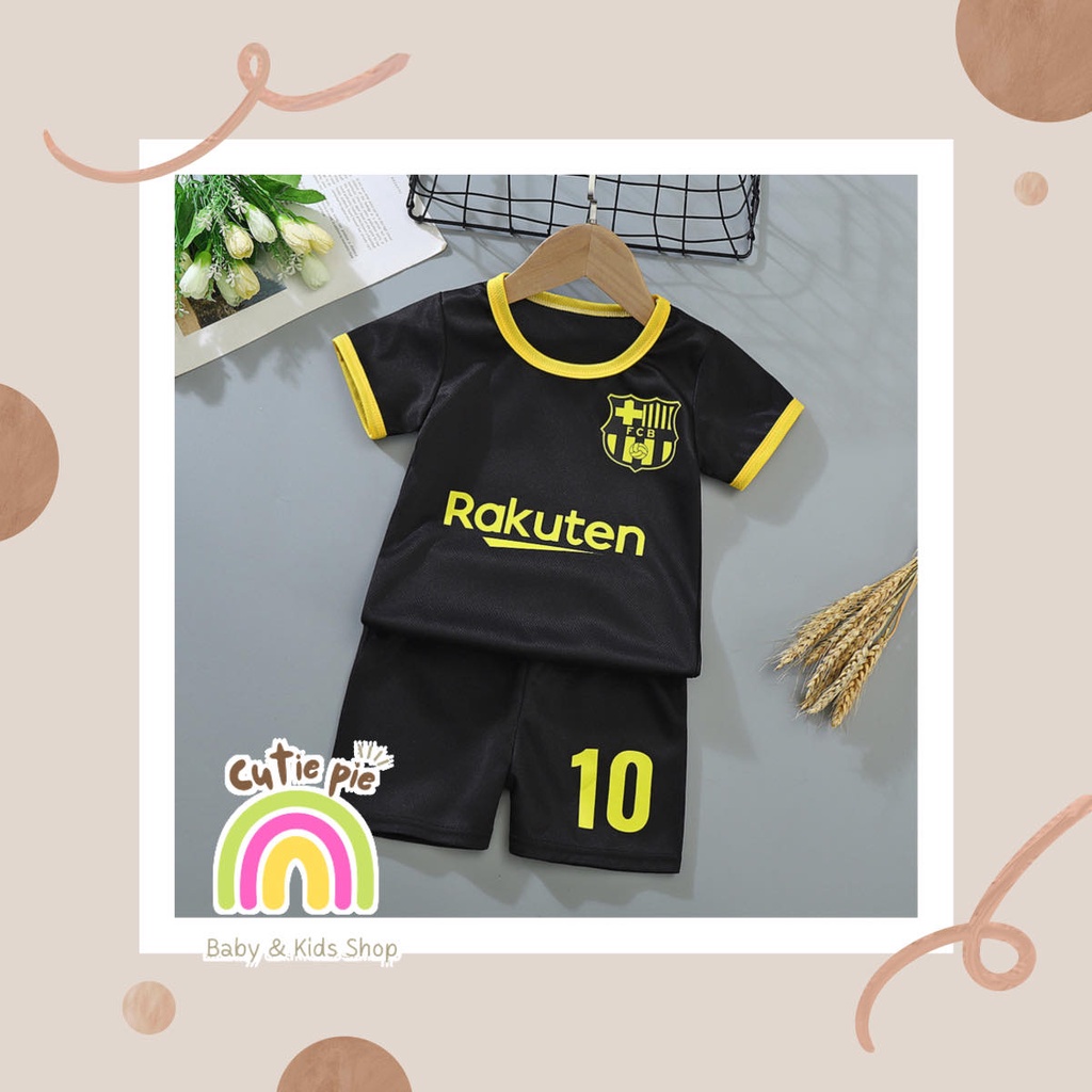 COD / RKUTEN BLACK / SETELAN BAJU IMPORT ANAK / SETELAN BAJU BOLA ANAK LAKI LAKI / SET BAJU BOLA ANA
