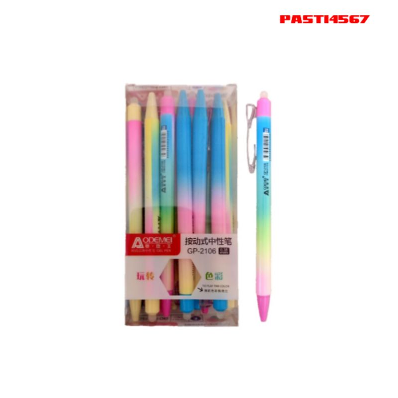 

PULPEN GEL CETREK BISA DI HAPUS RAINBOW AODEMEI@1 pcs