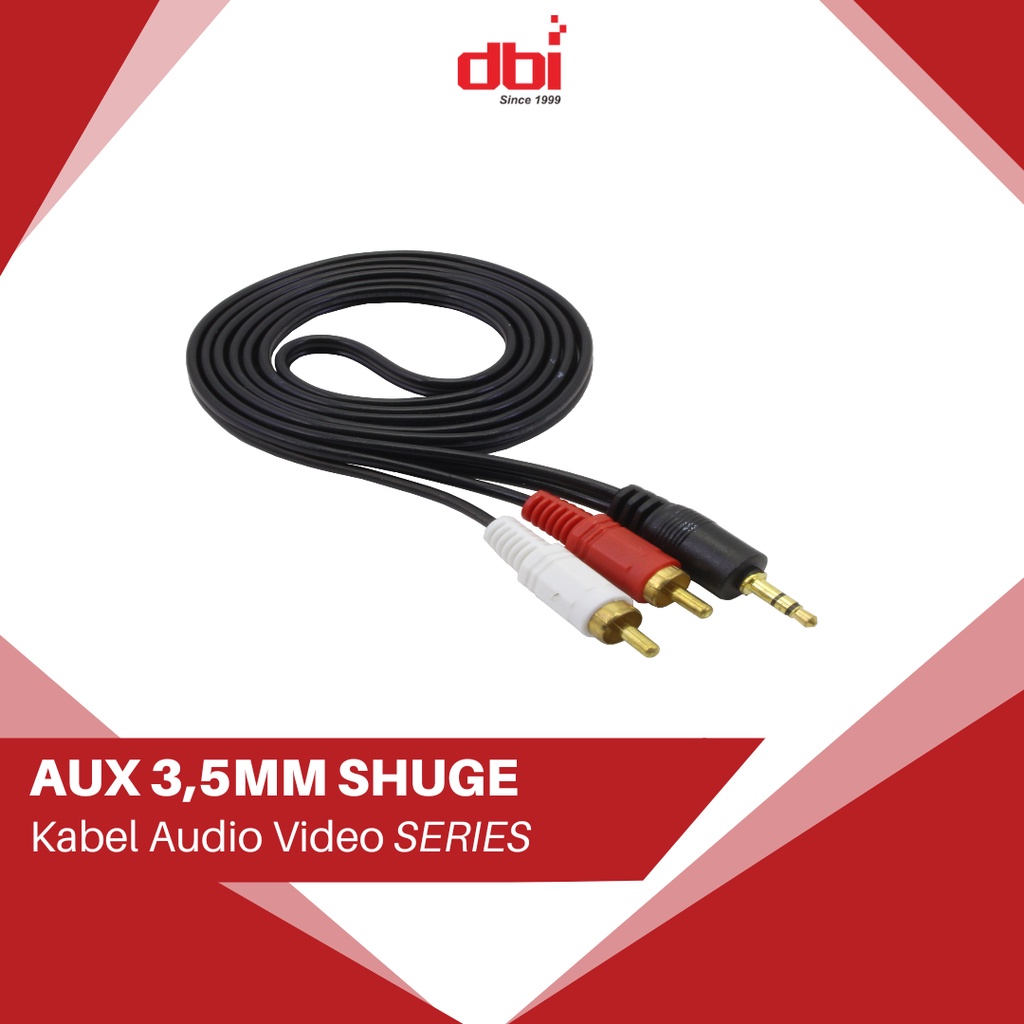 Kabel Audio Aux Jack Audio 3,5MM Male to RCA Shuge Panjang1,2M 5M