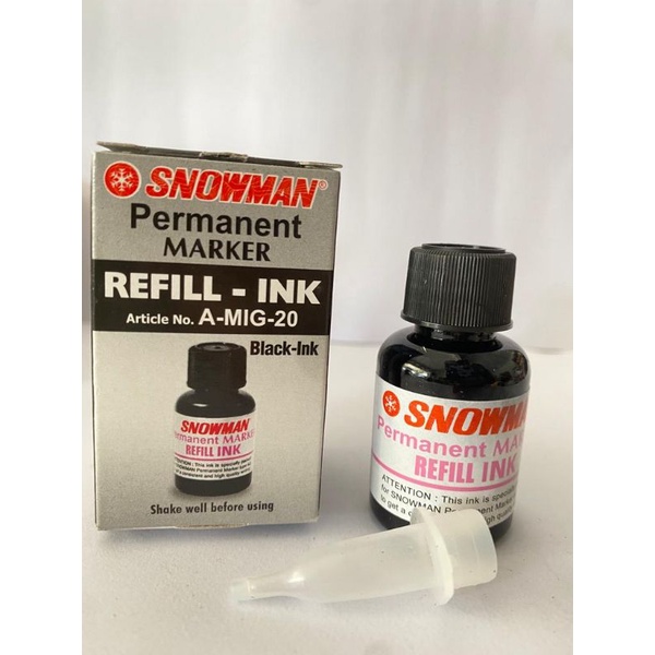 

REFILL SNOWMAN / Isi Ulang Tinta Spidol Permanent Marker Ink / MIG-20