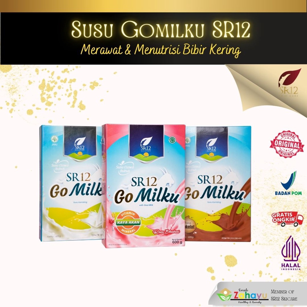 

Gomilku SR12 SUSU KAMBING ETAWA PLUS KELOR Rasa Plain BPOM Halal