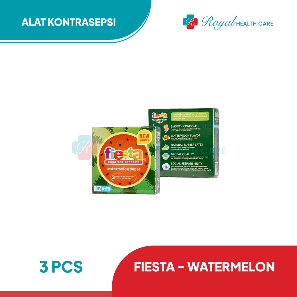 KONDOM FIESTA WATERMELON SUGAR ISI 3