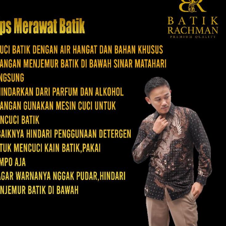 Big Sale Baju Atasan Kemeja Kameja Batik Pekalongan Pria Cowok L Laki Lengan Panjang Premium Modern 