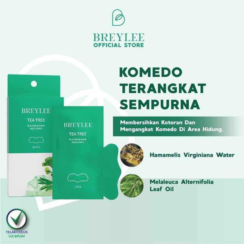 Breylee Tea Tree Blackhead Mask Nose Strip Pengangkat Komedo Masker Komedo