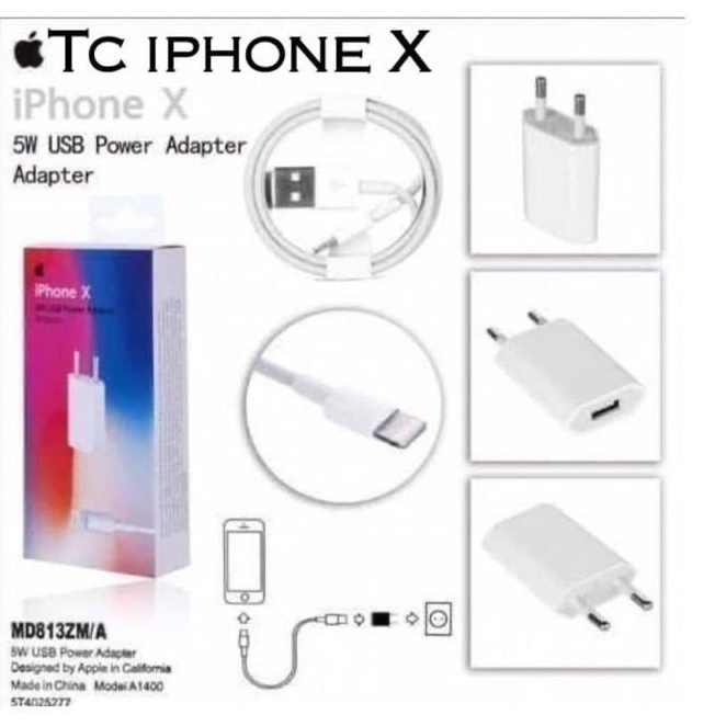 Travel Charger TC Kabel data USB IP X -  Iph X - IP 5