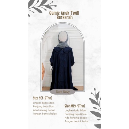 gamis anak twill