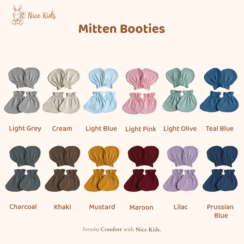 Nice Kids NICEKIDS - Mitten Booties Sarung Tangan &amp; Kaos Kaki Bayi STK bayi mitten &amp; socks Nicekids